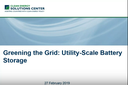 New Recorded Webinar: Utility-Scale Battery Storage