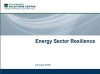 Energy Sector Resilience